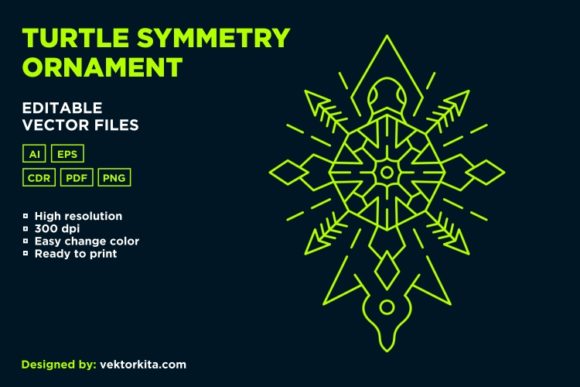Download Turtle Symmetry Ornament - Symmetry Collection
