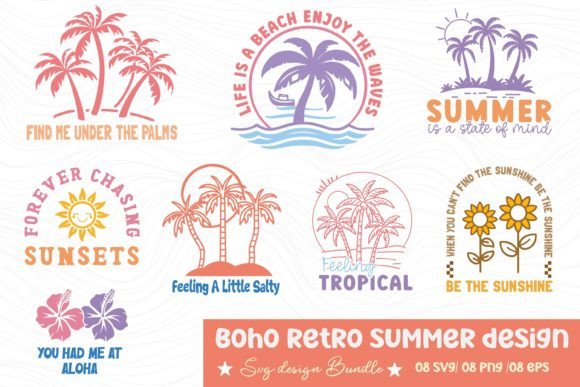 Download Boho Retro Summer Beach SVG Bundle - Svg bundle Collection