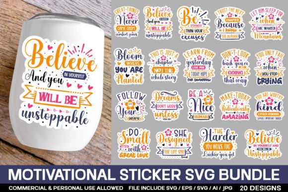 Download Motivational Sticker Svg Bundle - Svg bundle Collection