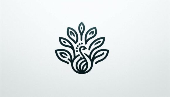 Download Minimalist Peacock, Clear Symmetry - Symmetry Collection