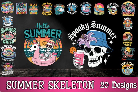 Download Summer Skeleton SVG Bundle - Svg bundle Collection