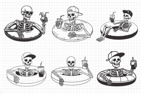 Download Skeleton Pool Float Summer SVG Bundle. - Svg bundle Collection