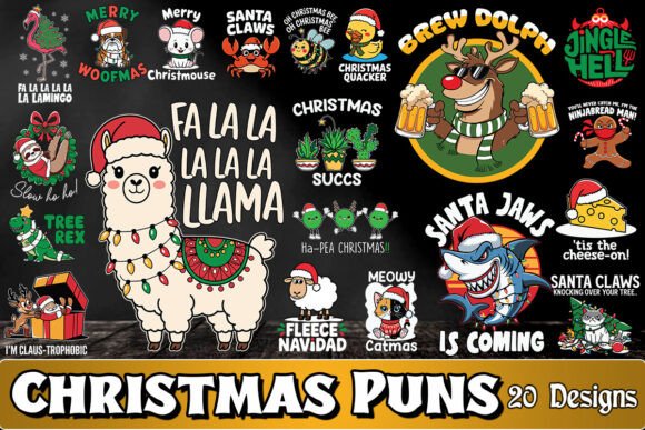 Download Christmas Funny Puns SVG Bundle - Svg bundle Collection