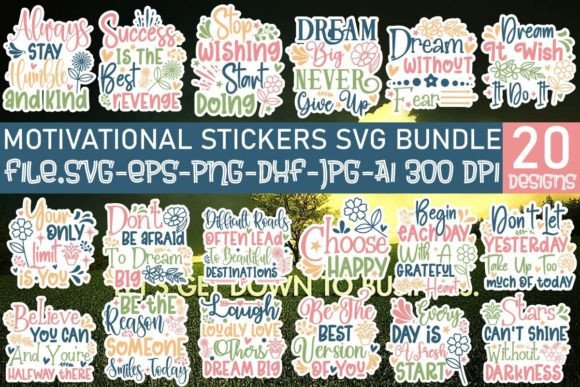 Download Motivational Stickers SVG Bundle - Svg bundle Collection