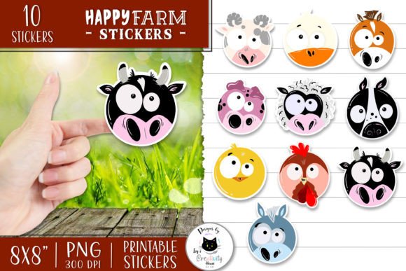 Download Funny Farm Animal Sticker Pack - Animal sticker Collection