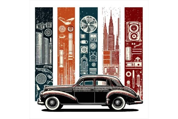 Download Classic Car Illustrations Vector - Car illustrations Collection