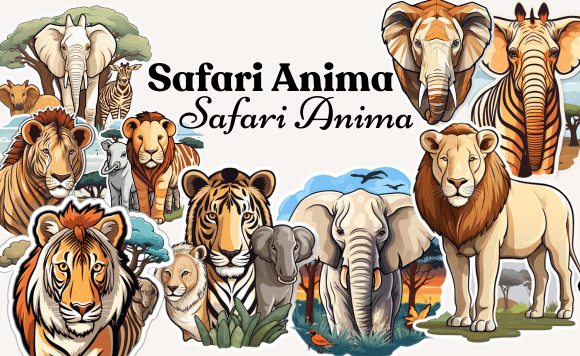 Download Safari Animal Sticker Bundle - Animal sticker Collection