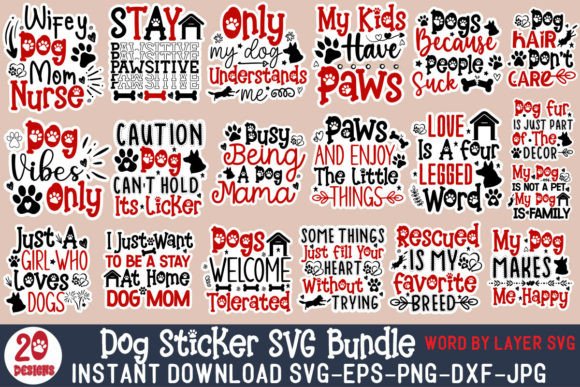 Download Dog Sticker SVG Bundle,Dog Printable SVG - Svg bundle Collection