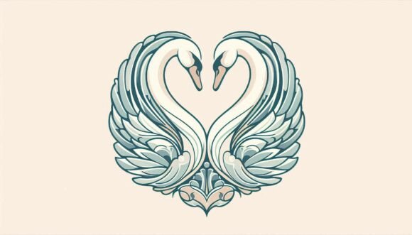Download Art Deco Swan Symmetry - Symmetry Collection