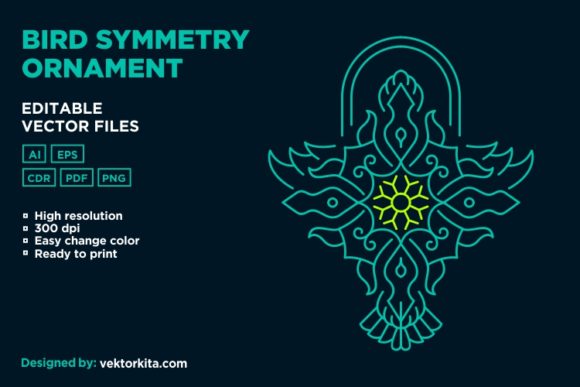 Download Bird Symmetry Ornament - Symmetry Collection