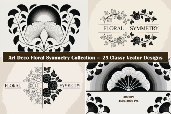 Download 25 Elegant Floral Symmetry Set - Symmetry Collection