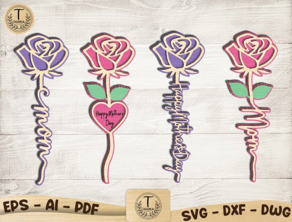 Download Mother's Day Rose Laser Cut SVG Bundle - Svg bundle Collection