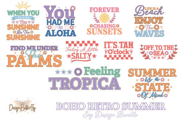 Download Boho Retro Summer Beach SVG Bundle - Svg bundle Collection
