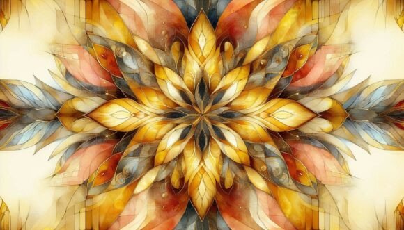 Download Golden Petal Symmetry in Abstract Vision - Symmetry Collection