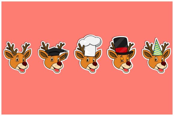 Download Head Deer Animal Sticker Set - Animal sticker Collection