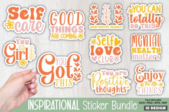 Download Inspirational Stickers SVG Bundle - Svg bundle Collection
