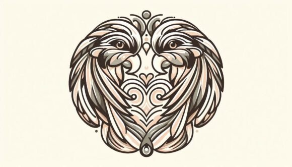 Download Art Deco Parrot Symmetry - Symmetry Collection